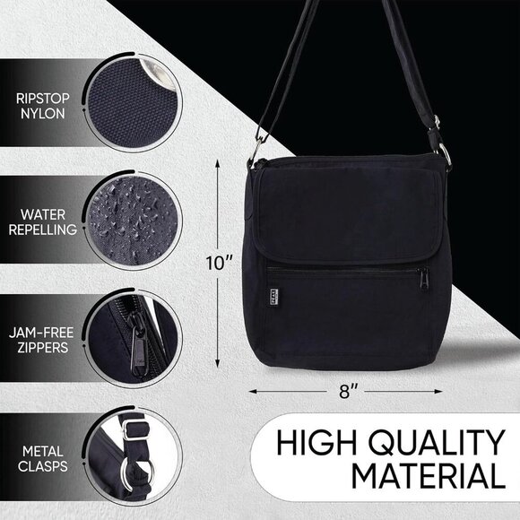 Crossbody Travel Purse with RFID Blocking Pocket and Lifetime Recovery Service. - Picture 3 of 8